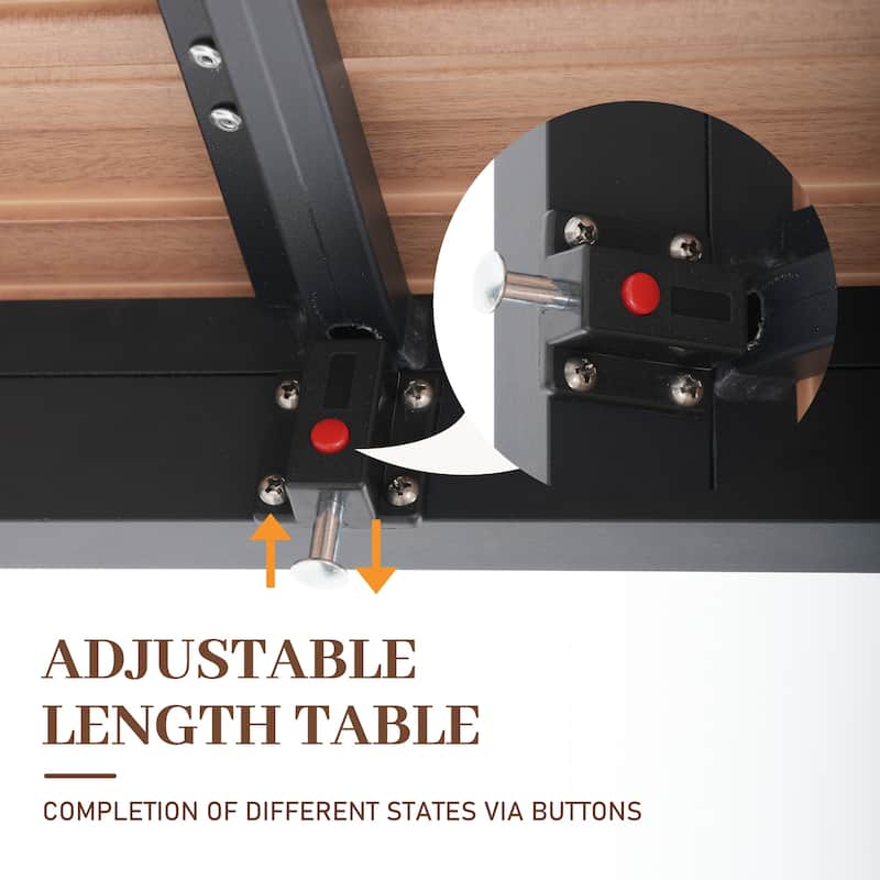 Outdoor Patio Dining Sets with PE Wicker Chairs and Extendable Aluminum Dining Table for 8 Persons