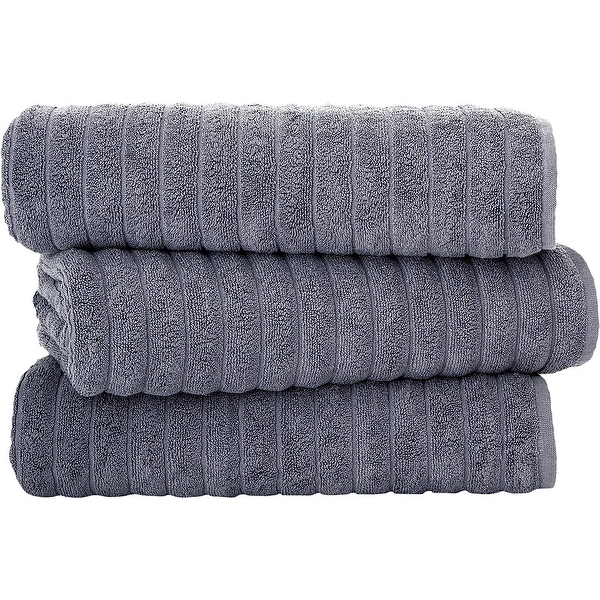 Classic turkish towel cotton ribbed bath sheet towel set of 2025