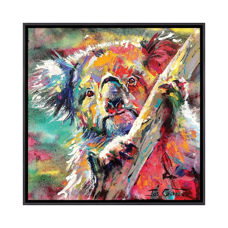 iCanvas "Curious Koala" by Jos Coufreur Framed - Ebony - 12x12
