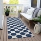 preview thumbnail 71 of 118, Machine Washable Indoor/ Outdoor Polka Dots Chantille Rug Navy - 2'3" x 7'6"