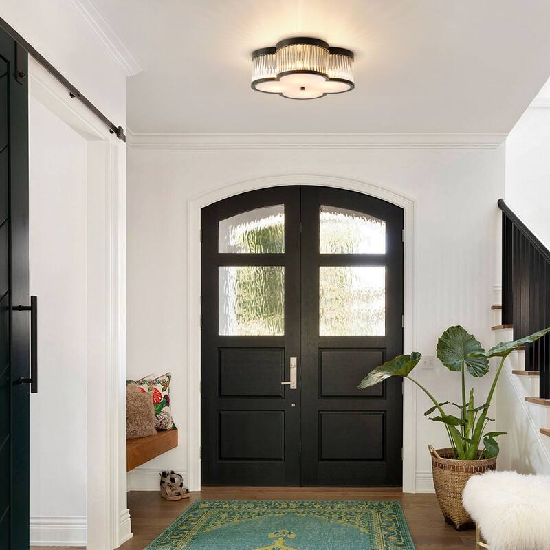 15.7" 4 - Light Modern Flush Mount Ceiling Light for Bedroom - 4 Light