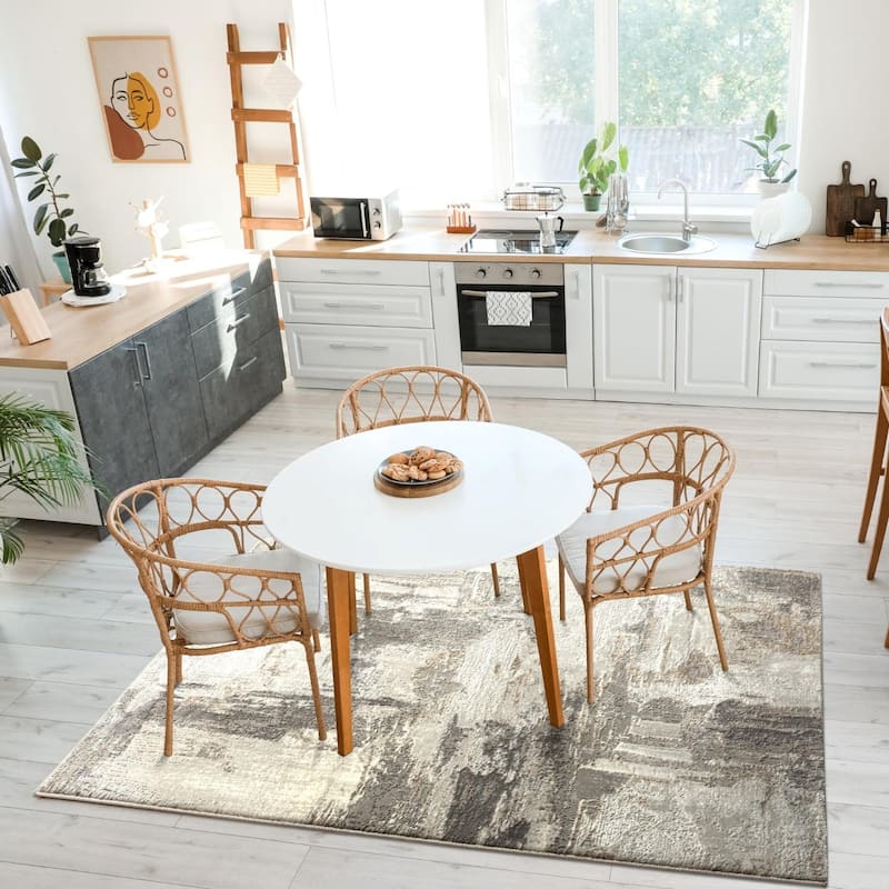 Luxe Weavers Soft Distressed Abstract Area Rug