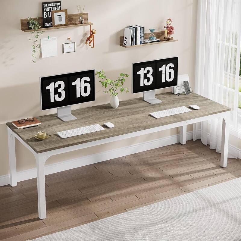 78.7" Extra Long Computer Desk/Table, Work Desk, Double Workstation Desk for Home Office