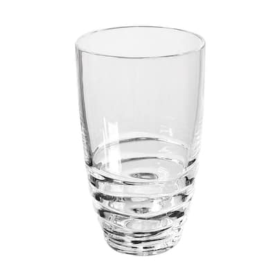 Swirl Acrylic Glasses Drinking Set of 4 (20oz), Plastic Drinking Glasses, BPA Free Cocktail Glasses