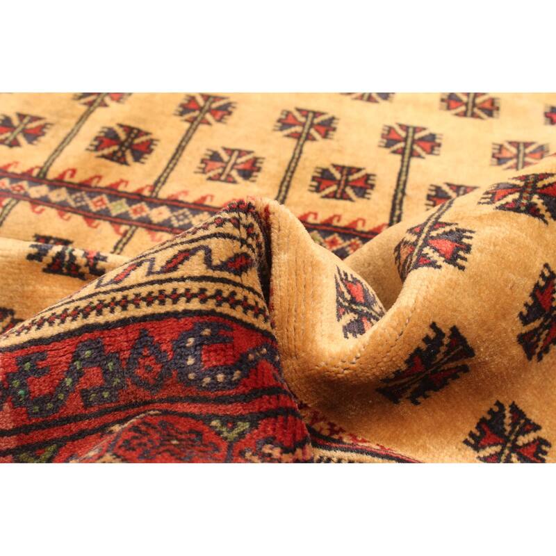 ECARPETGALLERY Hand-knotted Teimani Light Brown Wool Rug - 3'3 x 4'11