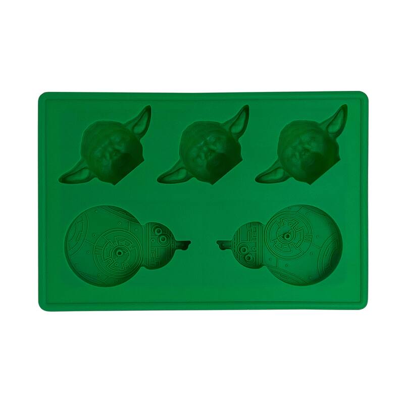 Star Wars Silicone Ice Tray and Chocolate Mold - Yoda & BB8 - Green