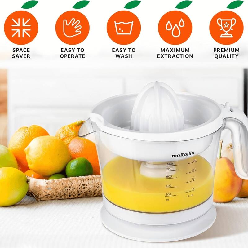 moRollio Compact 32oz Electric Citrus Juicer