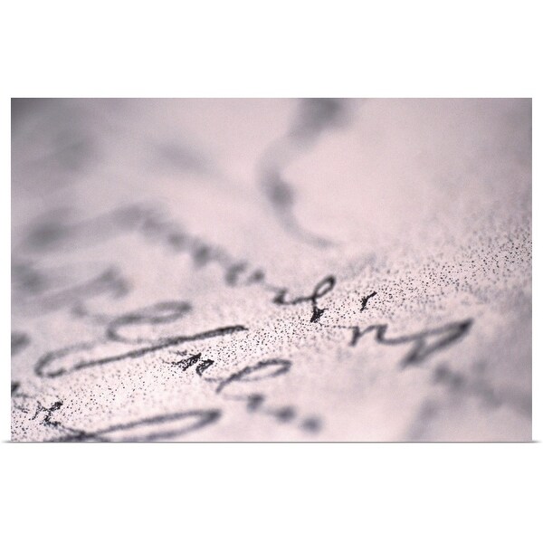 "Handwriting on paper, full frame" Poster Print
