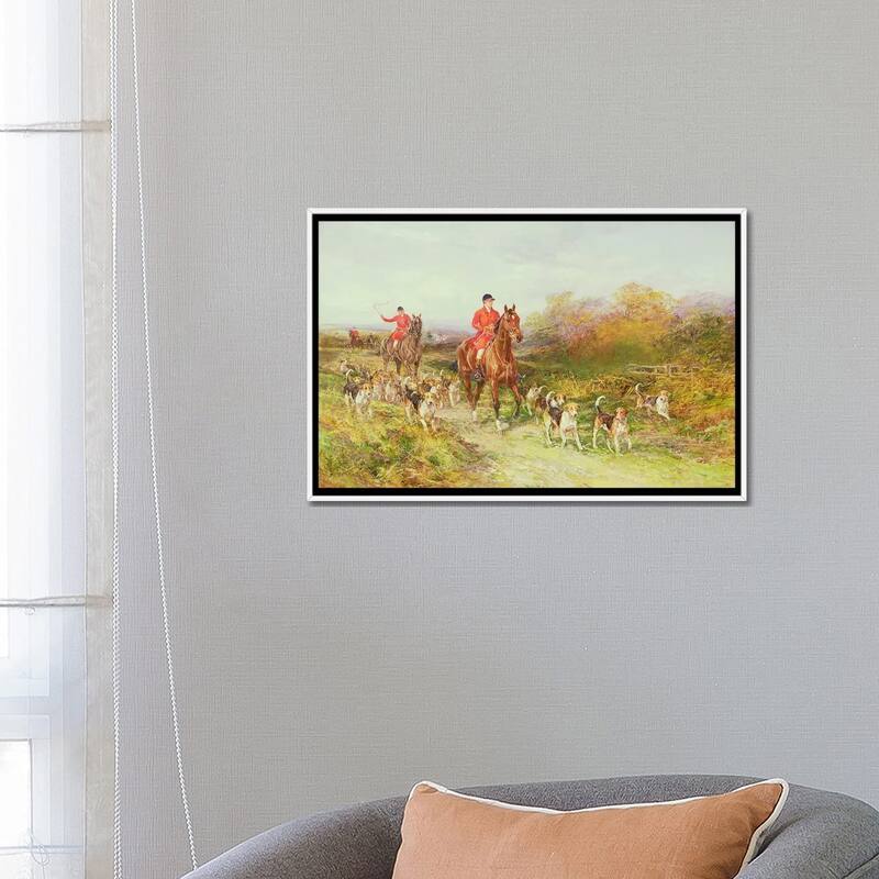 iCanvas "Hunting Scene" by Heywood Hardy Framed Canvas Print