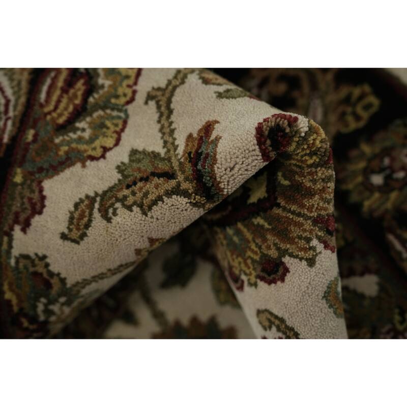 Hand Knotted Oriental 100% Wool Carpet Traditional All-Over Beige & Ivories Agra Runner Rug - 9' 6'' X 2' 6''