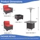 preview thumbnail 89 of 99, Outdoor Patio Furniture Set, All Weather PE Wicker Sectional Conversion Sofa set with Firepit(Optional)