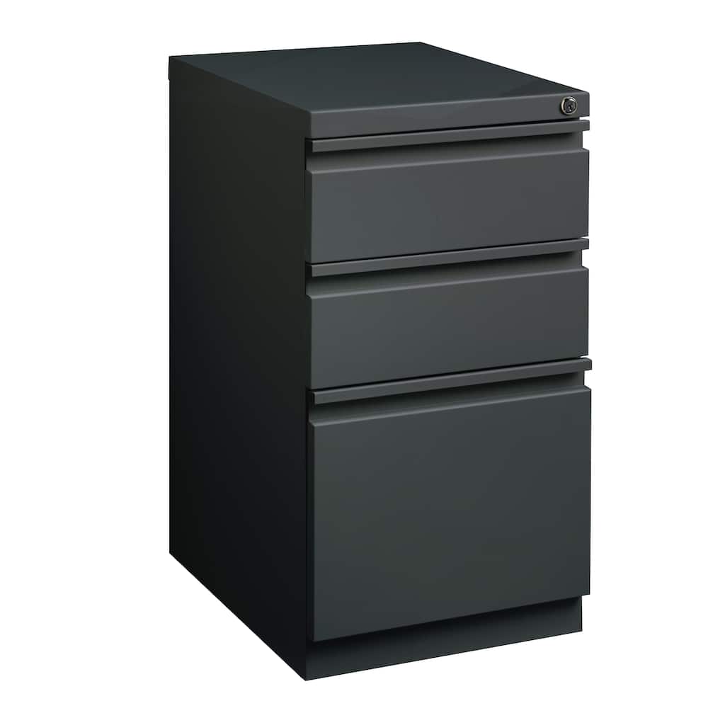 Hirsh 20" D Commercial Mobile Pedestal 3-Drawer File Cabinet, Med Tone