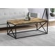 preview thumbnail 1 of 2, Coffee Table 44L Brown Reclaimed Wood Black Metal - 44' x 22' x 17'