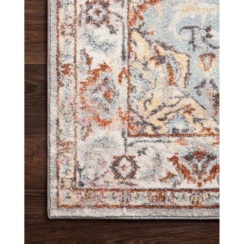 Alexander Home Jennifer Collection Bohemian Border Distressed Area Rug