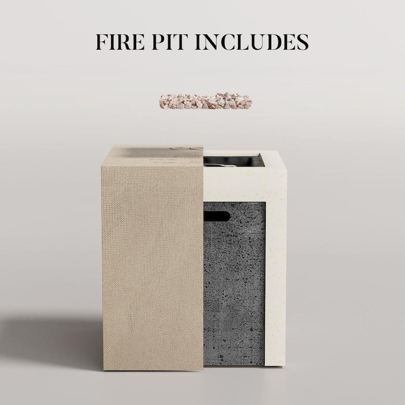 SUNBURY Morden Outdoor Concrete Propane Fire Pit Table