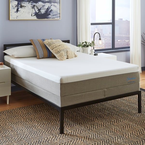 slide 2 of 13, Slumber Solutions Essentials 10-inch Gel Memory Foam Mattress Set