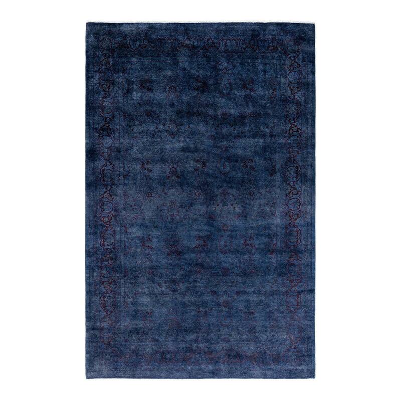 Contemporary Overdyed Wool Hand Knotted Area Rug - 6' 1" x 9' 4"