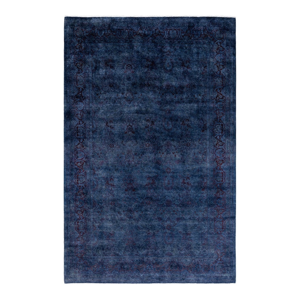 Contemporary Overdyed Wool Hand Knotted Area Rug - 6' 1" x 9' 4"