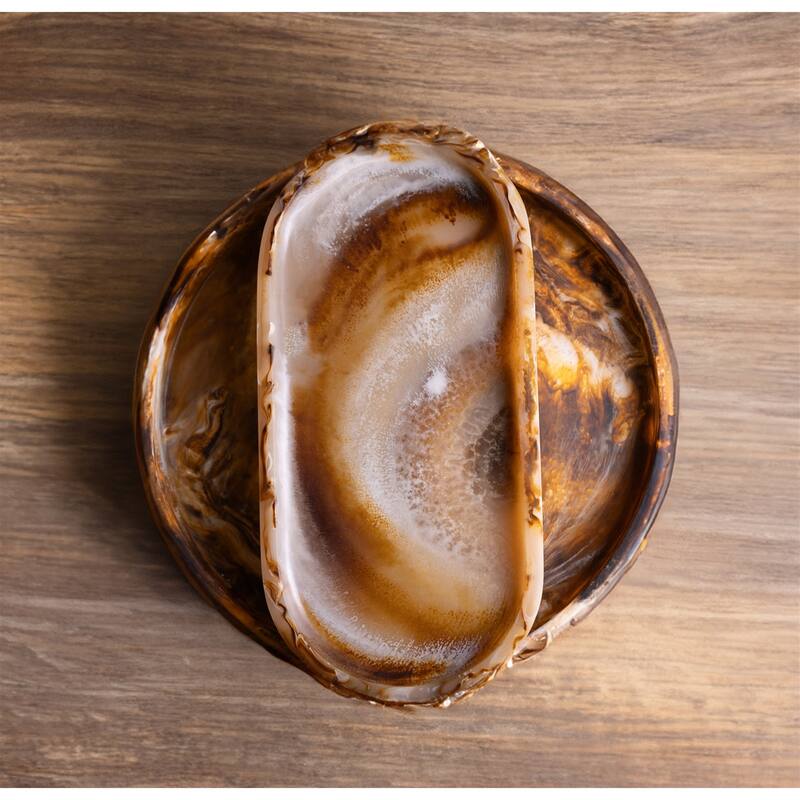 Tortoiseshell Large Round Tray