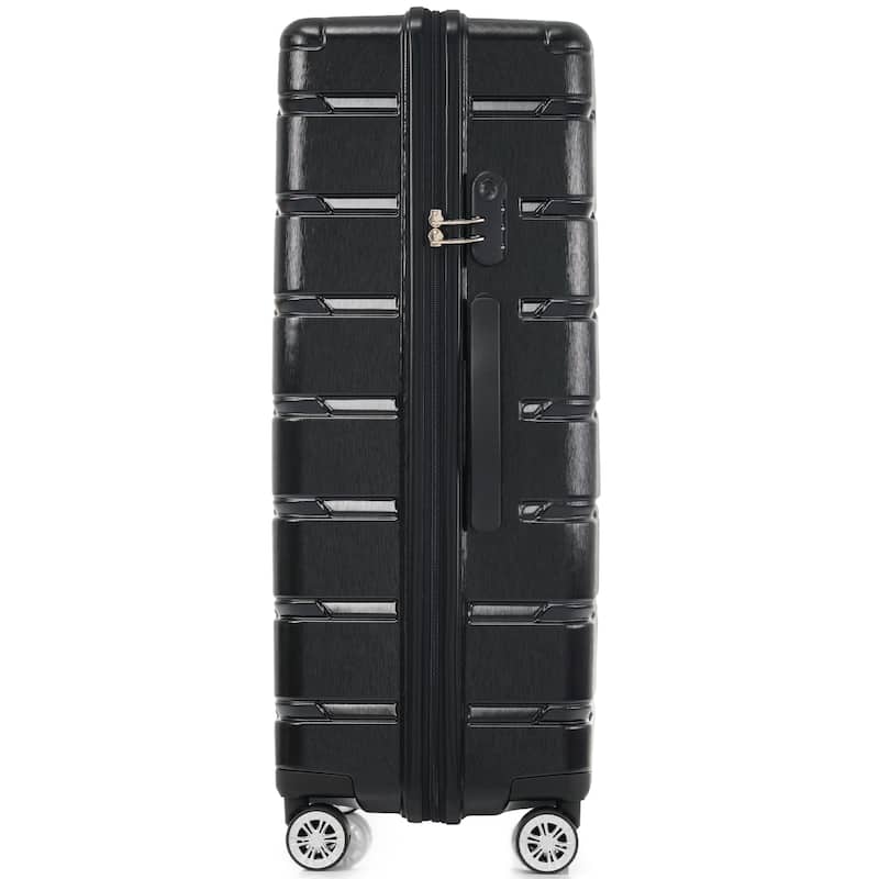 3-Piece, 20, 24, 28-Inch Modern Hard-Shell Luggage with Spinner Wheels and Telescopic Handle, for Boarding Travel