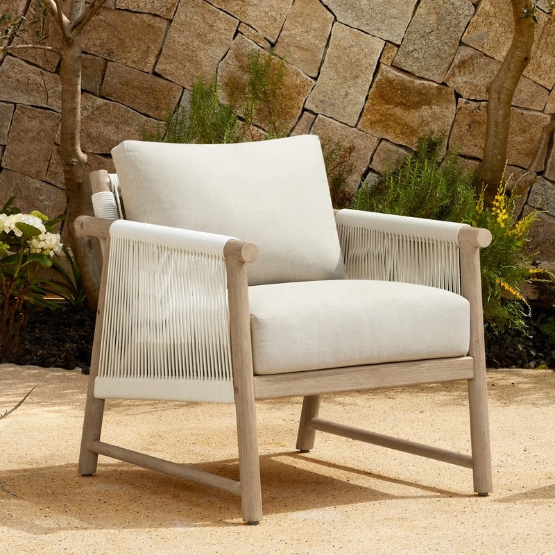Lynn Outdoor Acacia Wood Patio Furniture Outdoor Chair - 1 Chair