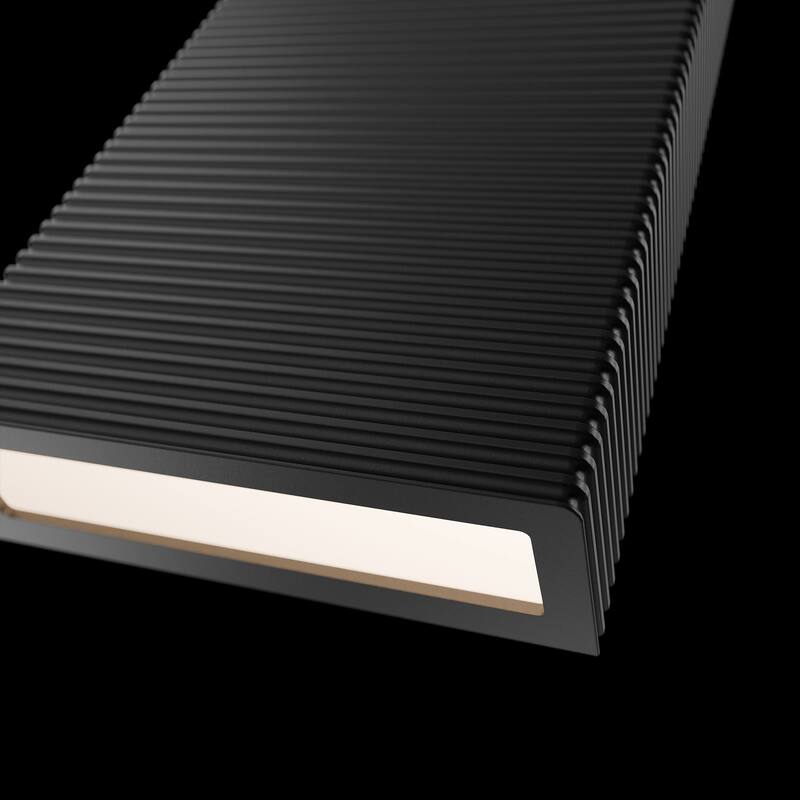 Pillar 16in LED Outdoor Wall Light Selectable CCT 2700-3000-3500-4000K set to 2700K in Black