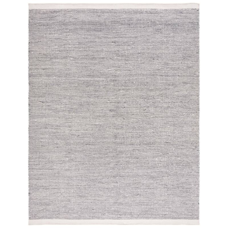 SAFAVIEH Handmade Natura Ludmila Farmhouse Wool Rug - 6' Square - Black/Ivory