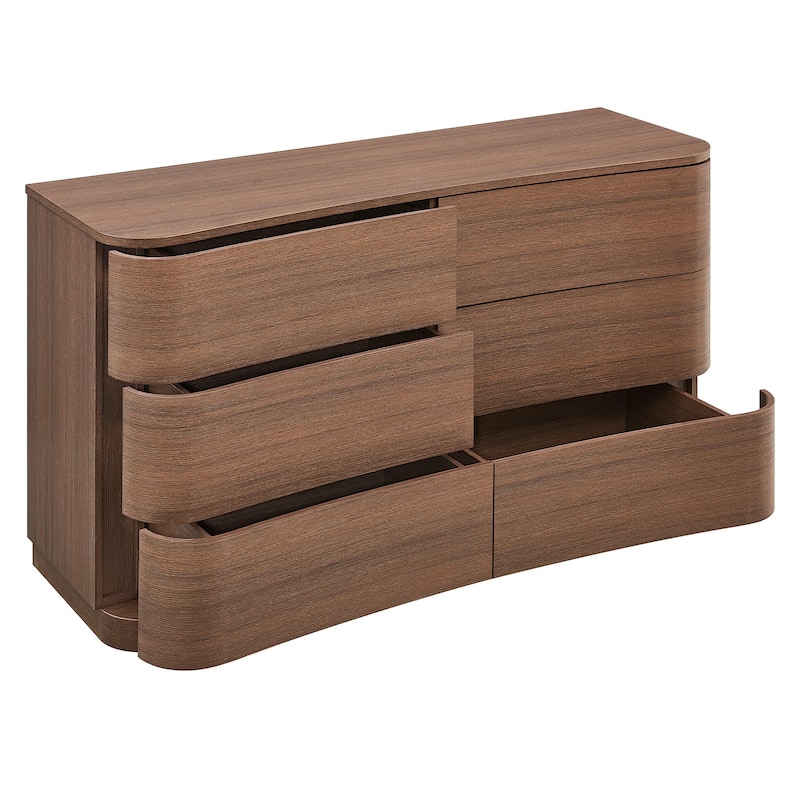 Mirae 6-Drawer Curved Dresser