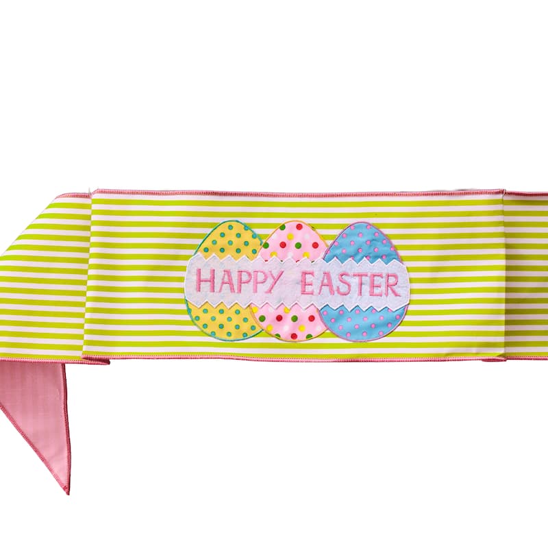 6"X44" "Happy Easter" Gingham Banner