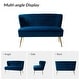preview thumbnail 40 of 114, HULALA HOME Monica Modern Velvet Curved Tufted Back Loveseat with Metal Tapered Legs