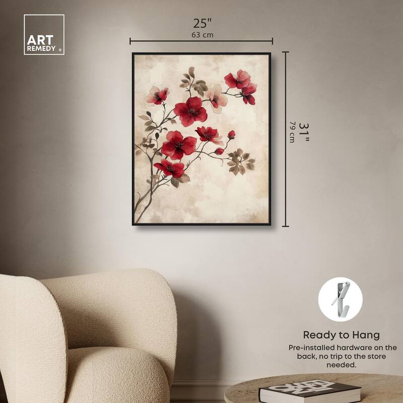 Cherry Bloom Canvas by Art Remedy