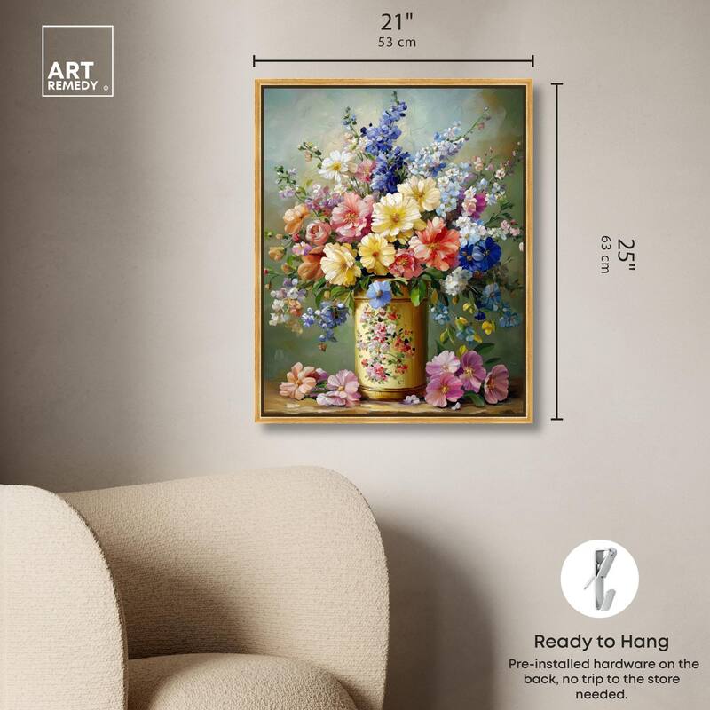Chromatic Corolla Canvas by Art Remedy