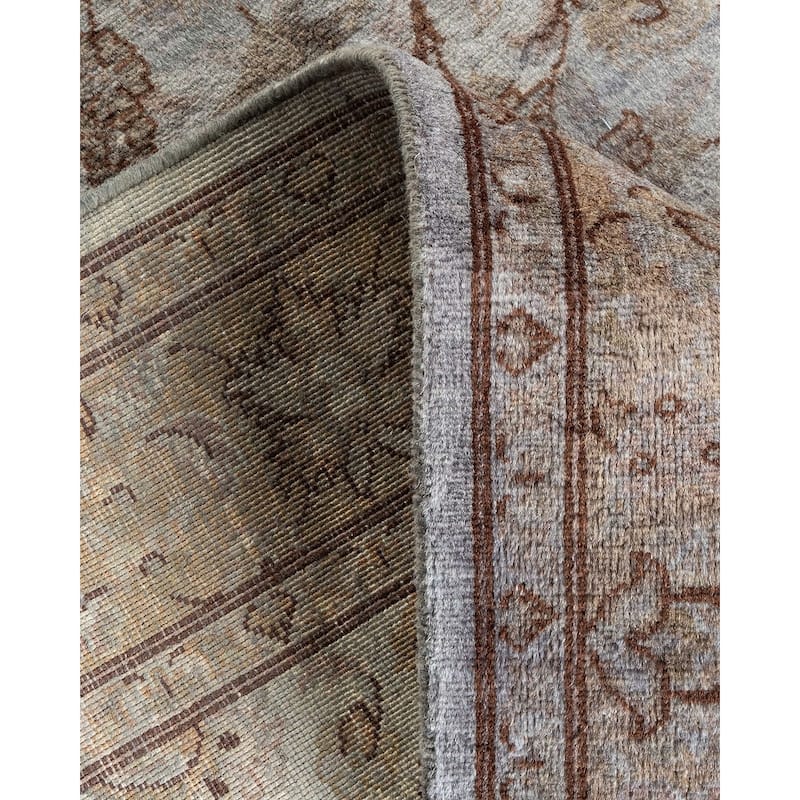 Overton Hand Knotted Wool Vintage Inspired Modern Contemporary Overdyed Gray Area Rug - 3' 3" x 5' 3"