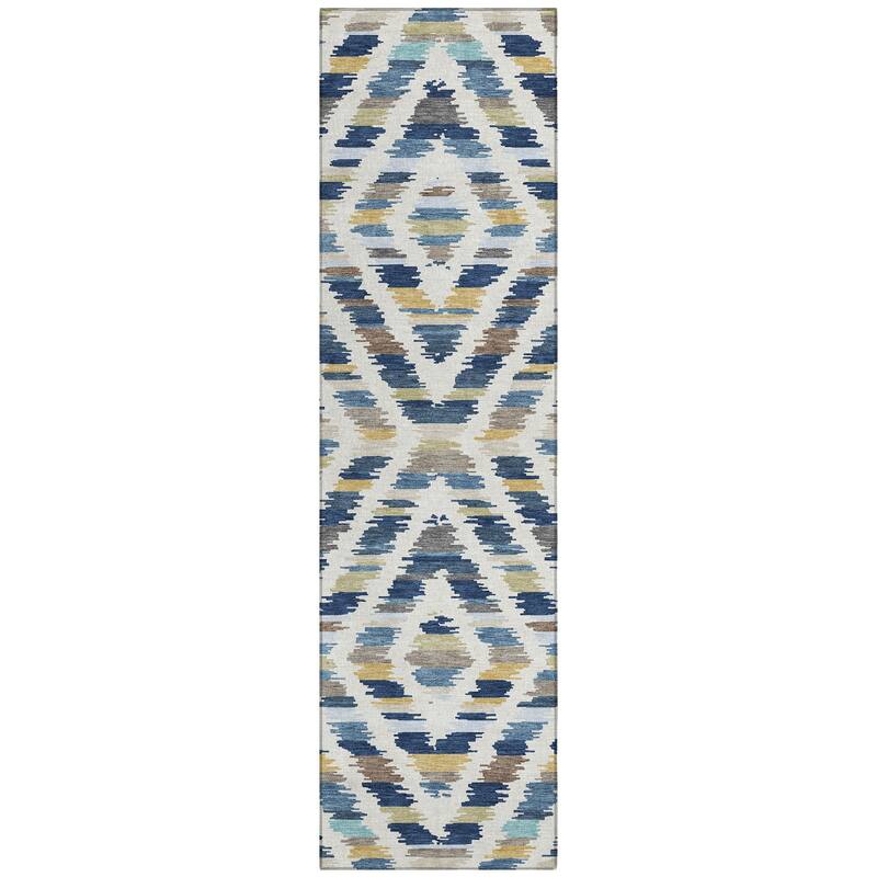 Machine Washable Indoor/ Outdoor Global Diamdon Chantille Rug