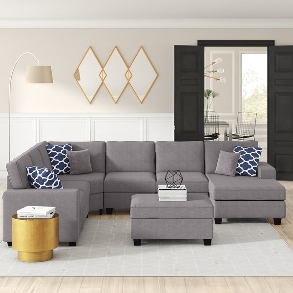 Right hand sale facing modular sectional