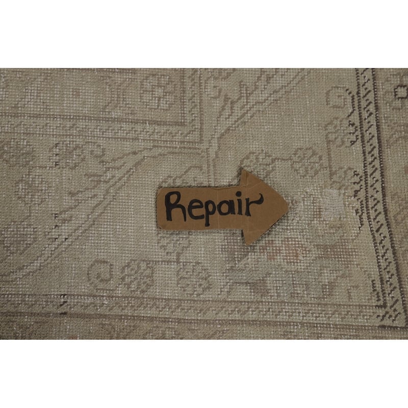 Distressed Tabriz Vintage Persian Rug Handmade Wool Carpet - 9'4" x 12'8"