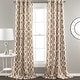 preview thumbnail 8 of 21, Lush Decor Edward Moroccan Room-darkening Curtain Panel Pair 52"W x 84"L - Taupe