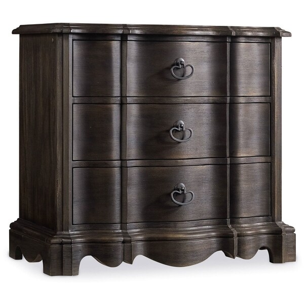 Hooker Furniture 5280-90016 32" Wide 3 Drawers Acacia Wood Nightstand from the Corsica Collection - Dark Espresso Acacia