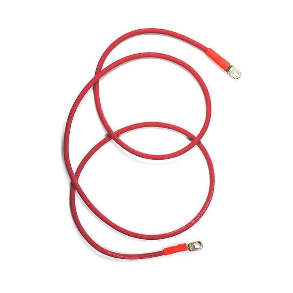 72" - 4 Gauge Red Copper Welding Cables for RV, Car, Motorcycle