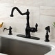 preview thumbnail 8 of 20, American Classic Single-Handle Kitchen Faucet with Brass Sprayer