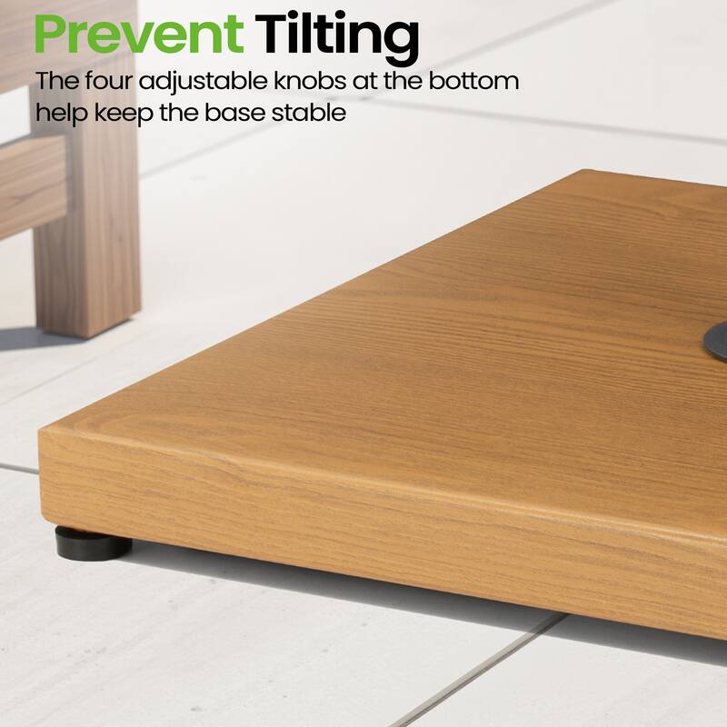 45LBS Outdoor Patio Square Concrete Market Umbrella Base Stand with Wheels