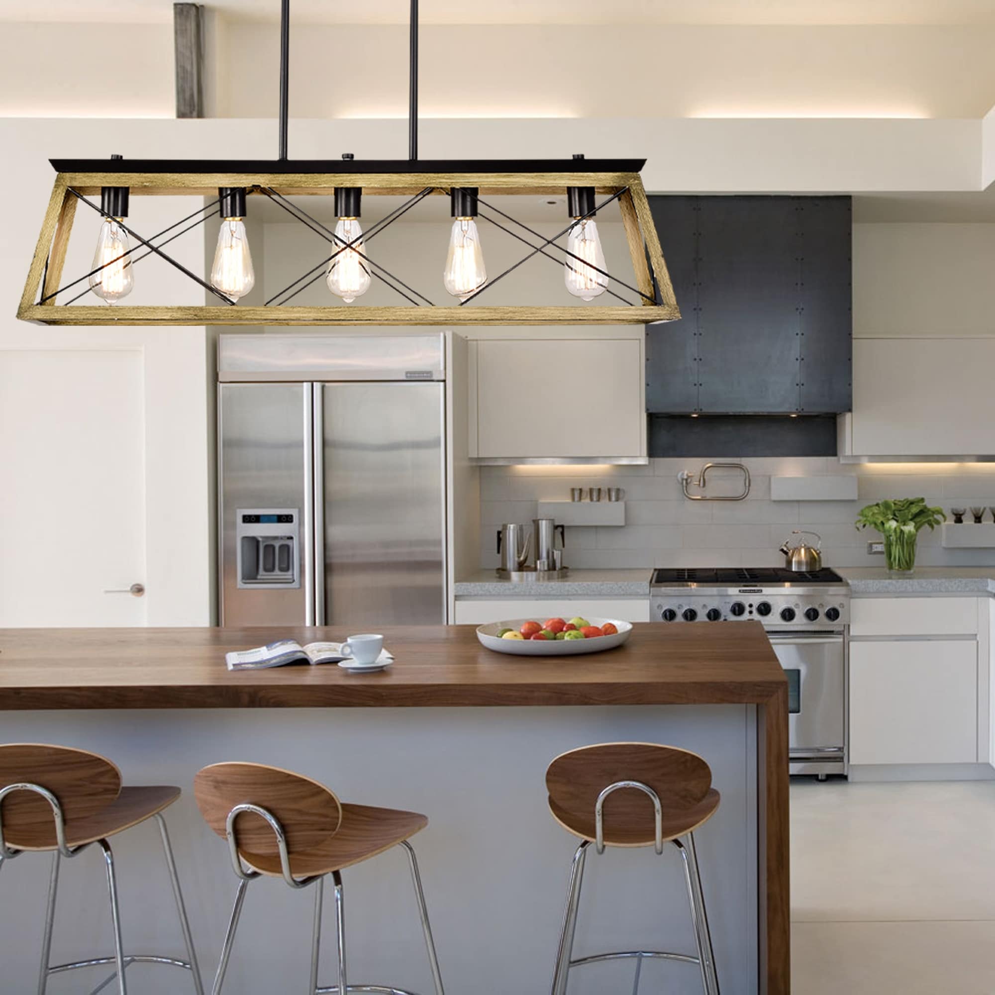 5 lights kitchen island light