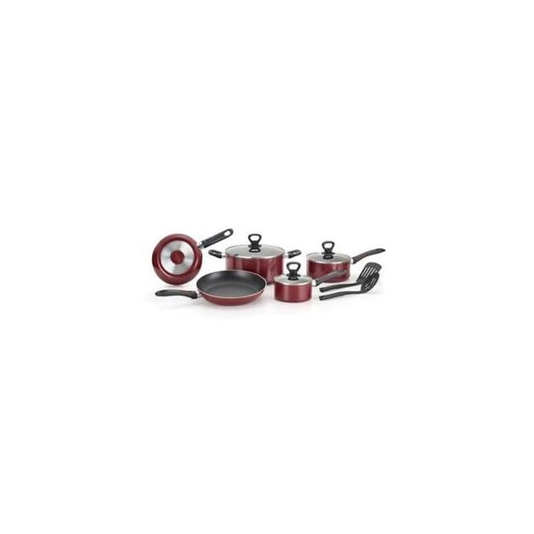 T-fal/wearever a796sa84 mirro 10pc cookset red