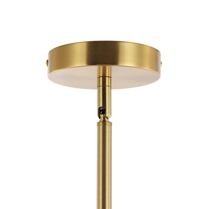 MLiAN 5-Light Sputnik Opal Glass Globe Shade Linear Chandelier for Indoor Height Adjustable - N/A