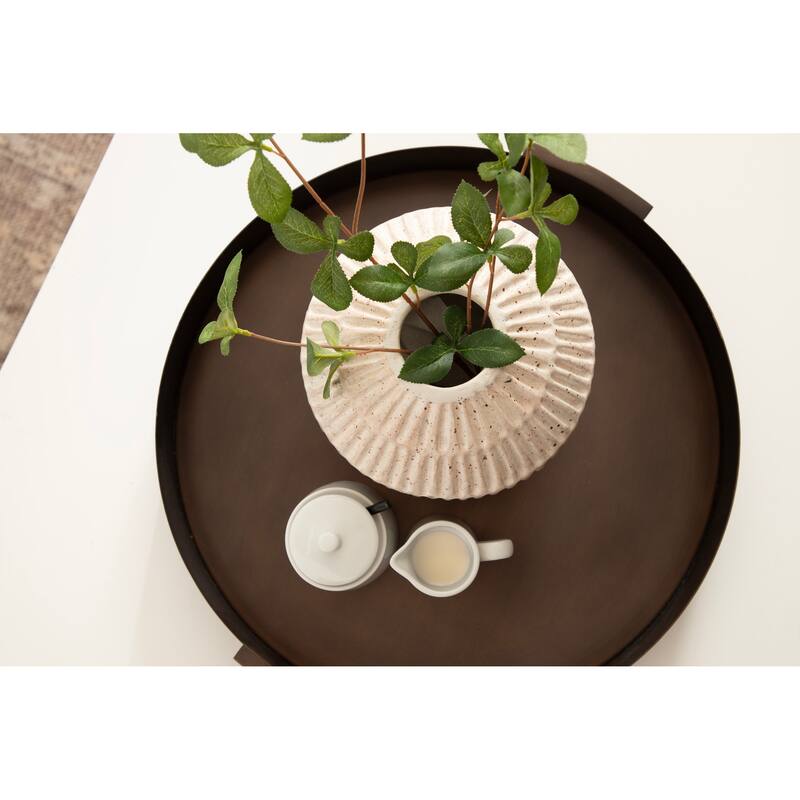 Kate and Laurel Samana Round Metal Tray