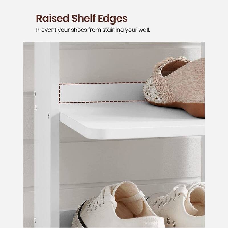 Metal Space-Saving 7-Tier Slim Shoe Storage Rack with Durable Shelves - 11.8”D x 10.4”W x 43.5”H