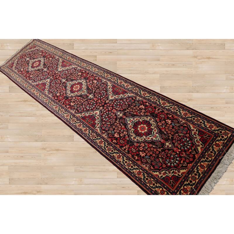 2'2''x8'11'' Runner Hand Knotted Wool Navy Jozan Sarouk 300 KPSI Rug - 2' 2'' x 8' 11''