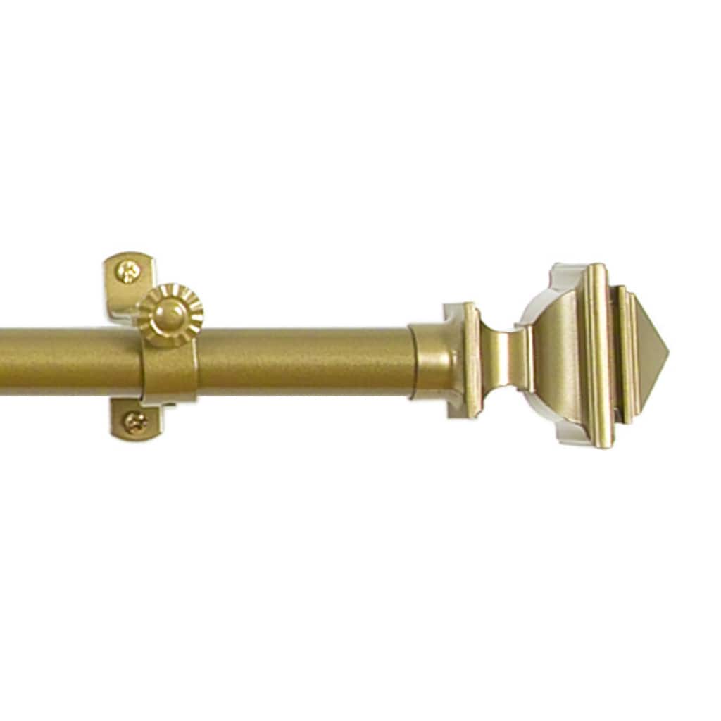 Achim Buono II Antique Gold Metal/Plastic Decorative Bach Rod and Finial