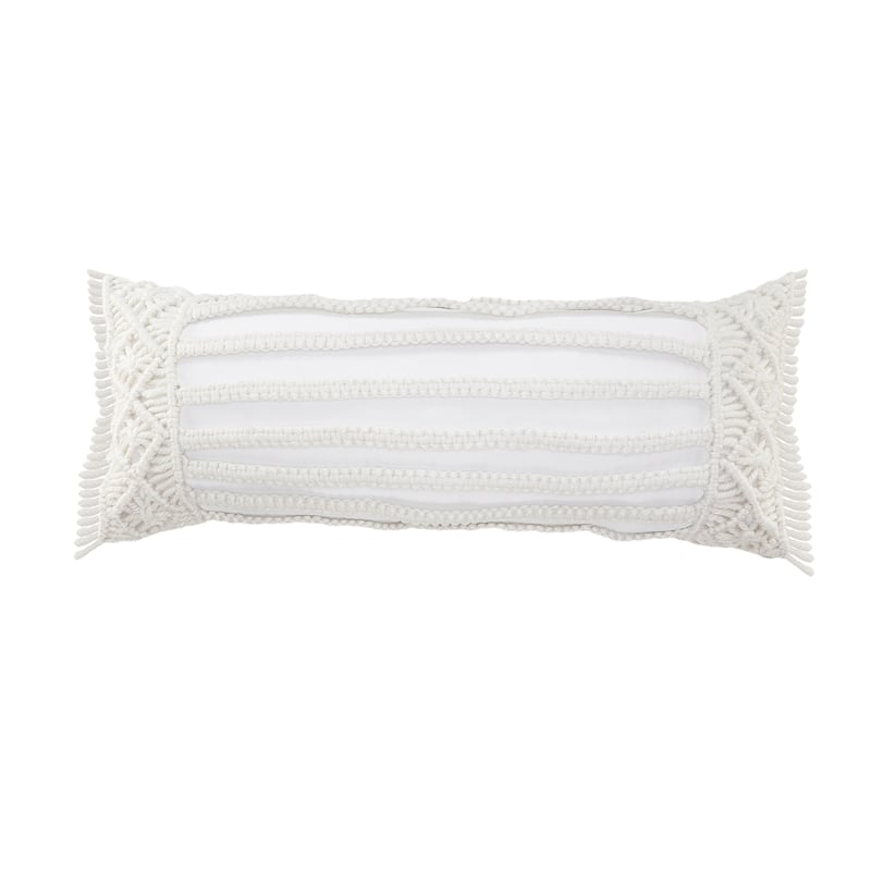 Sevita Hand Made Macrame Indoor Outdoor Throw Pillow