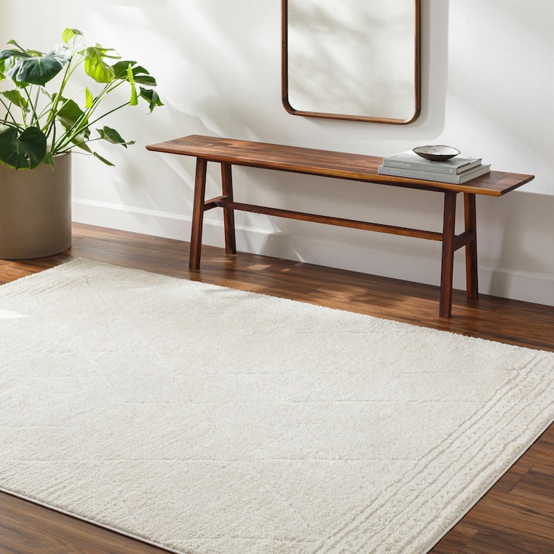 Livabliss Freud Moroccan Diamond Area Rug - Cream - 9' 2" x 12'